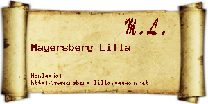 Mayersberg Lilla névjegykártya